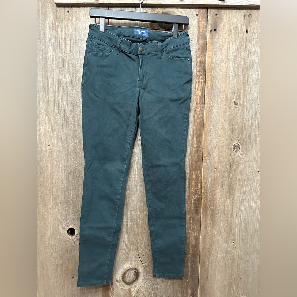 2016 Old Navy Rockstar Mid Rise Skinny Jeans Glorious Pine Green Size 6 Women’s